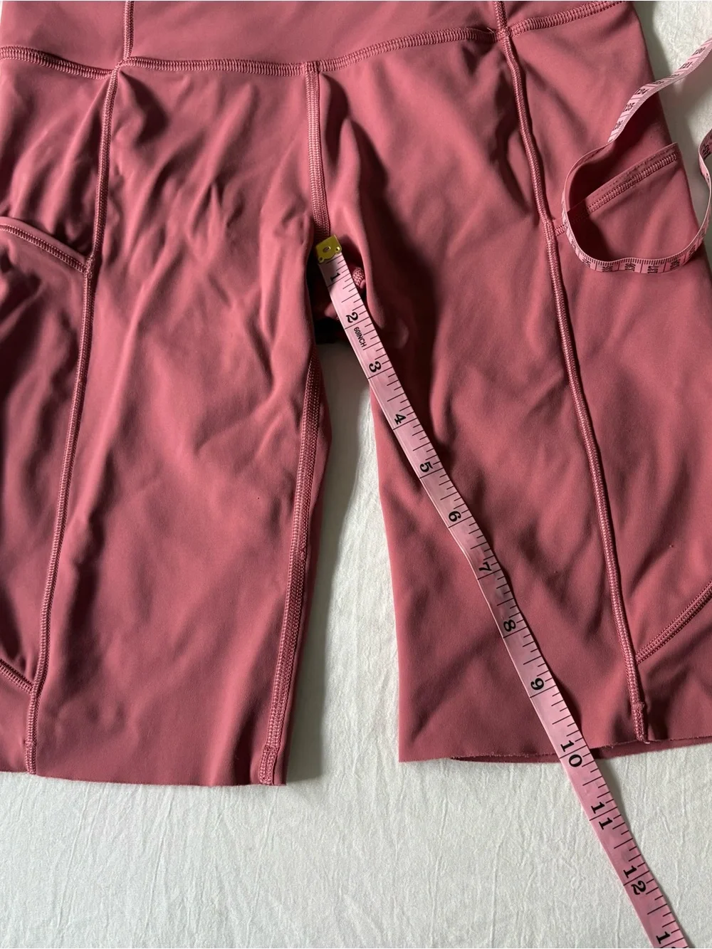 Lululemon Women's Rose Pink High Rise “Fast and Free” Bike Shorts